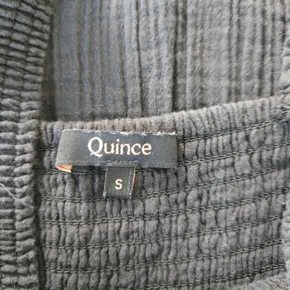 Quince 100% Organic Cotton Gauze Smocked Sleeveless Maxi Dress Size S EUC - Picture 5 of 9